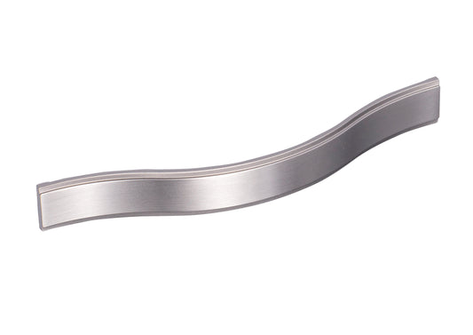 Wave handle brushed steel